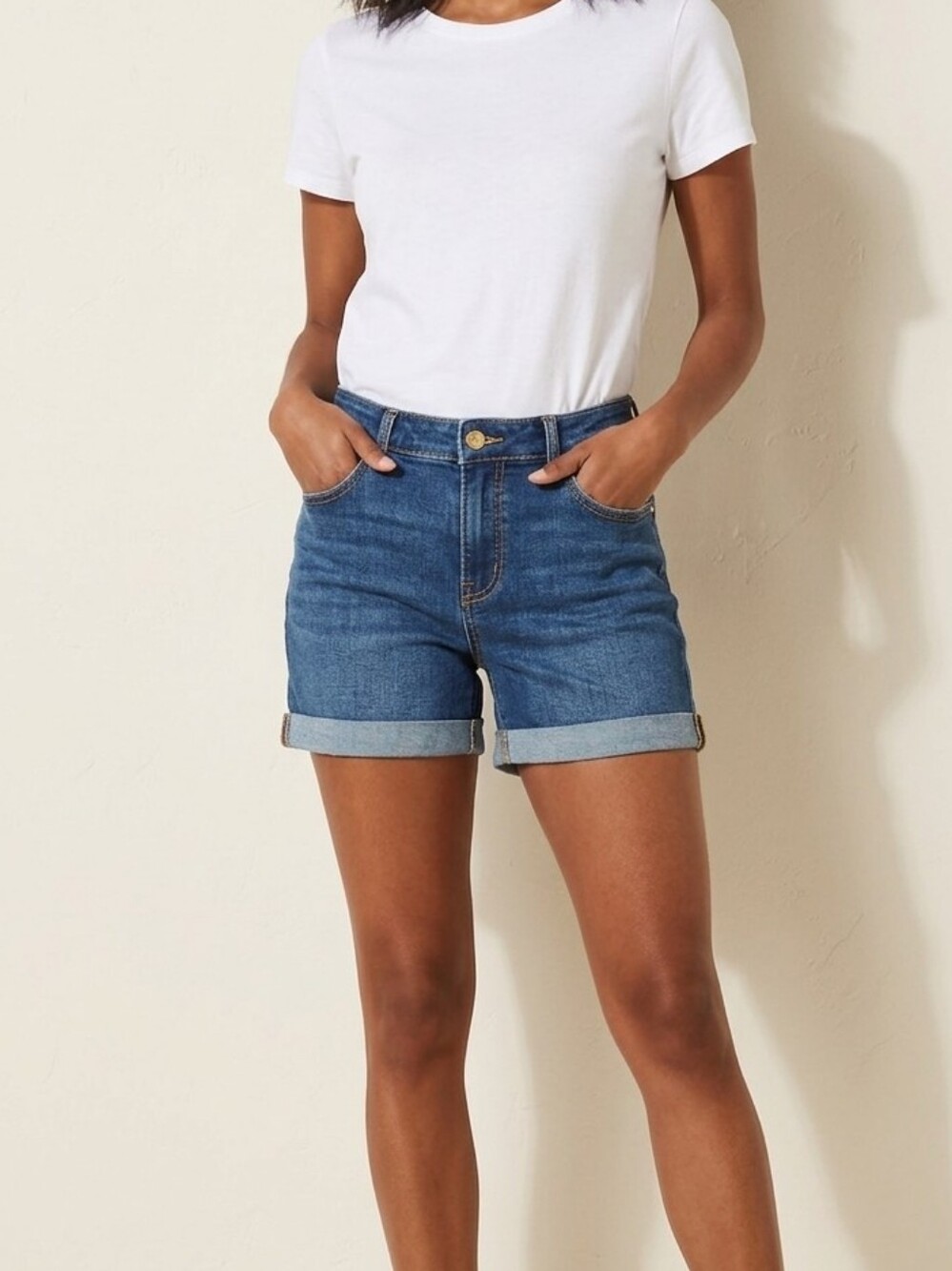 Old Navy Denim Cuffed Jean Shorts Denim Blue Size 10